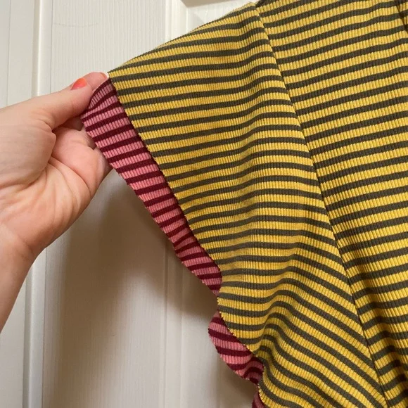 Anthropologie yellow and pink floaty dress. - Picture 3 of 3